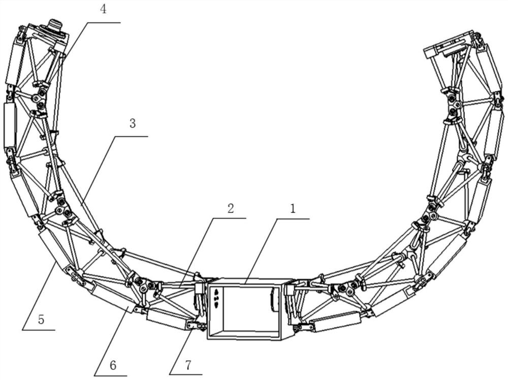 Space reconfigurable truss type capturing mechanism and capturing method thereof