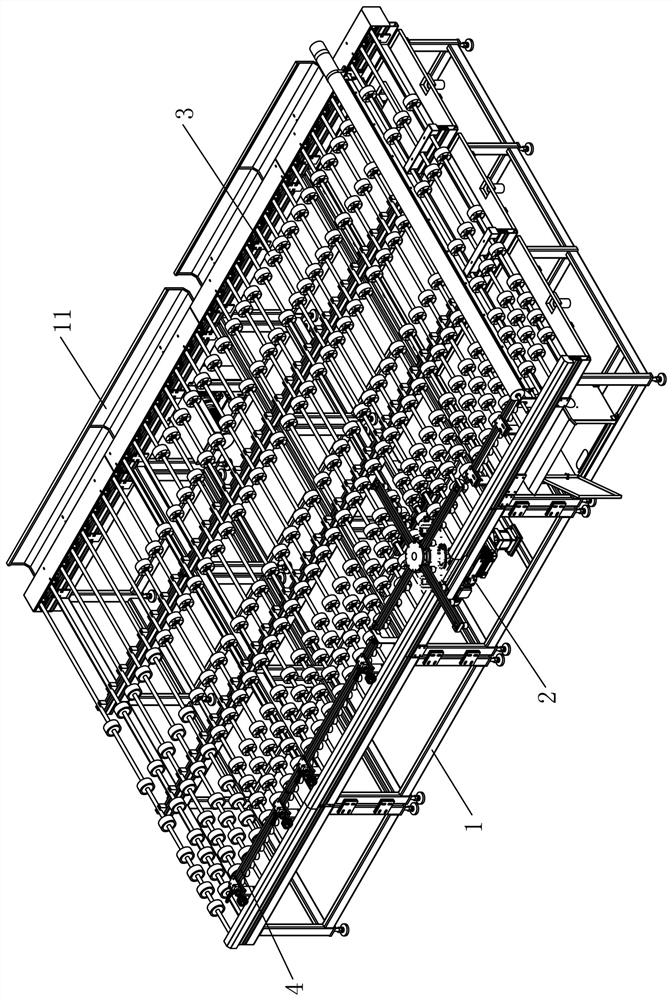 Glass horizontal linear conversion table and control method thereof