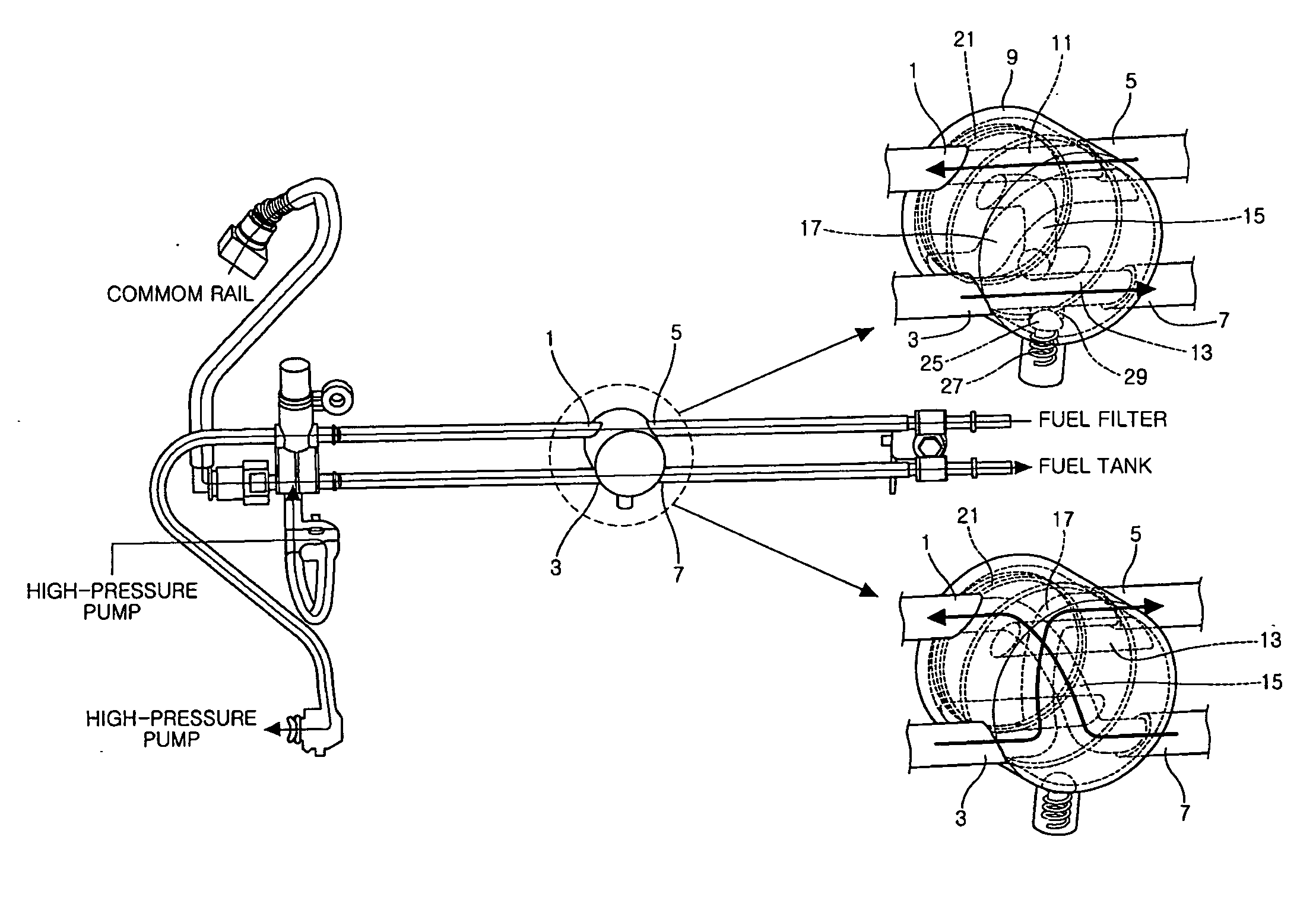 System for automatically changing fuel passages