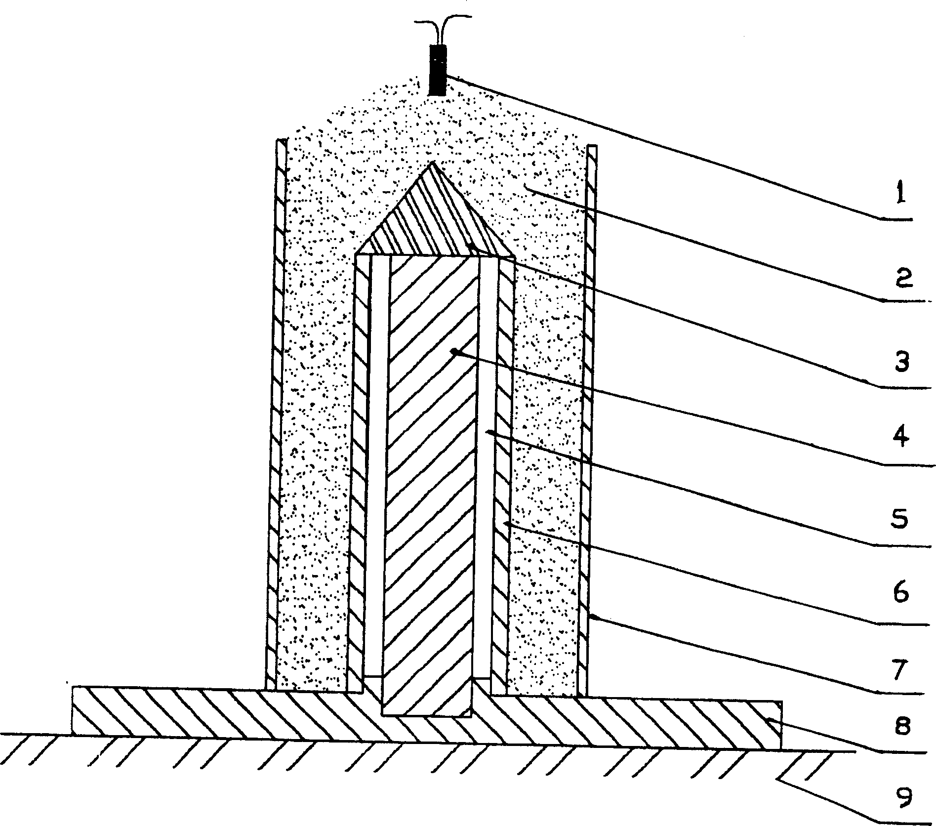 Production method of fully coated copper core composite rod