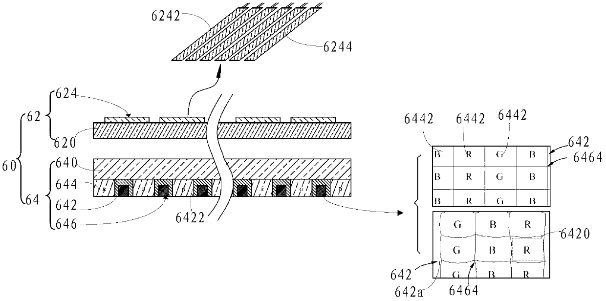 Light polarization-light filtering module and touch display screen