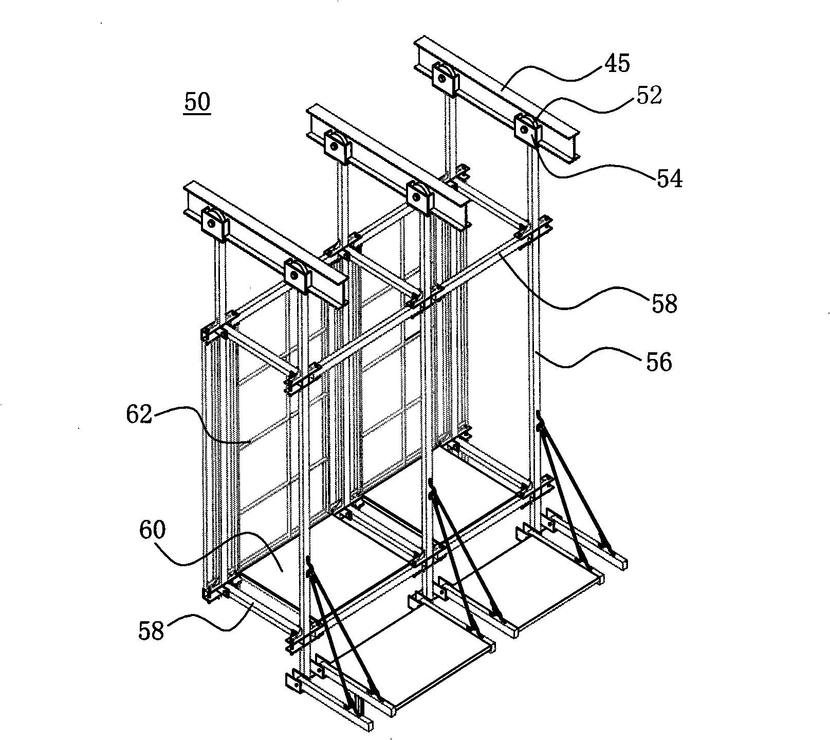 Multifunctional variable integral hoisting template system