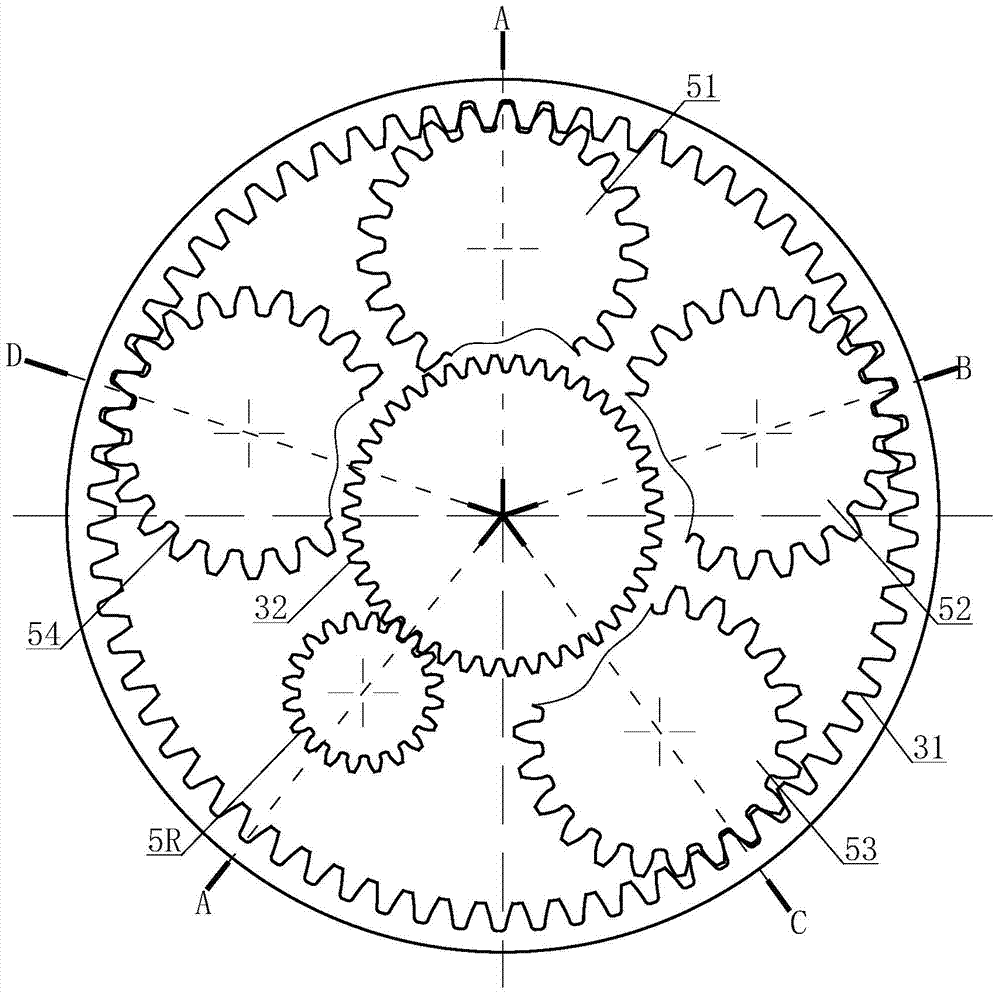 Drive-by-wire automatic transmission with multiple gears annularly arranged