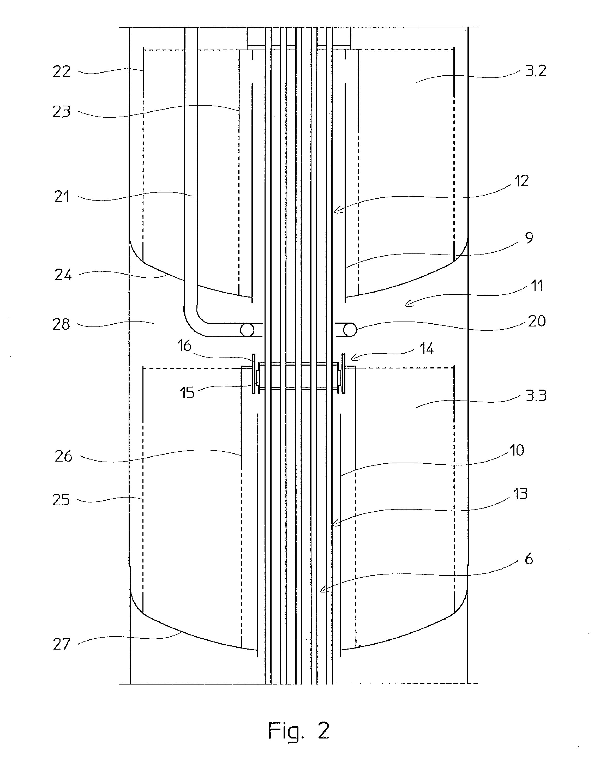 Adiabatic multi-bed catalytic converter with inter-bed cooling