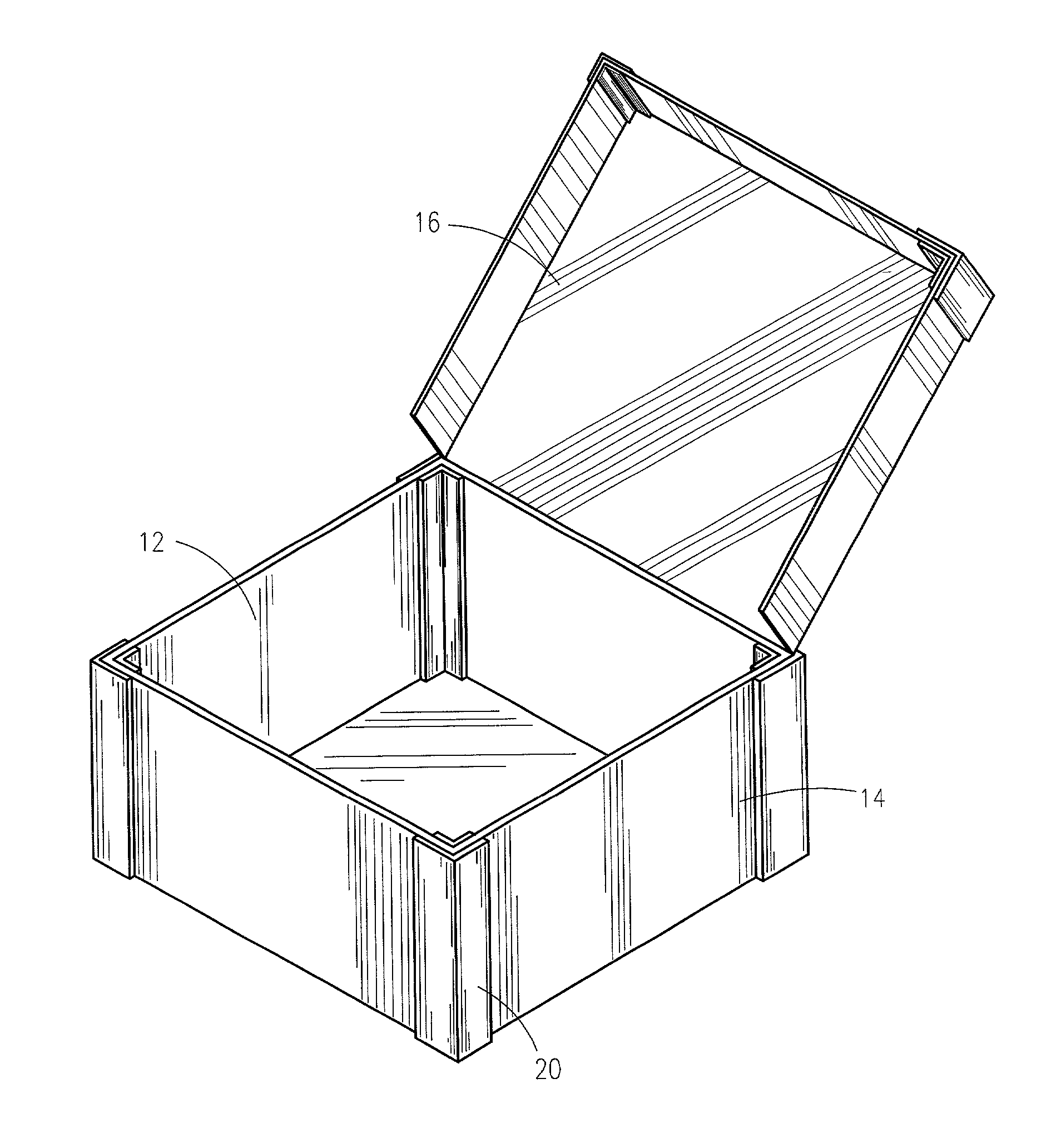 Packaging box with reinforced corners