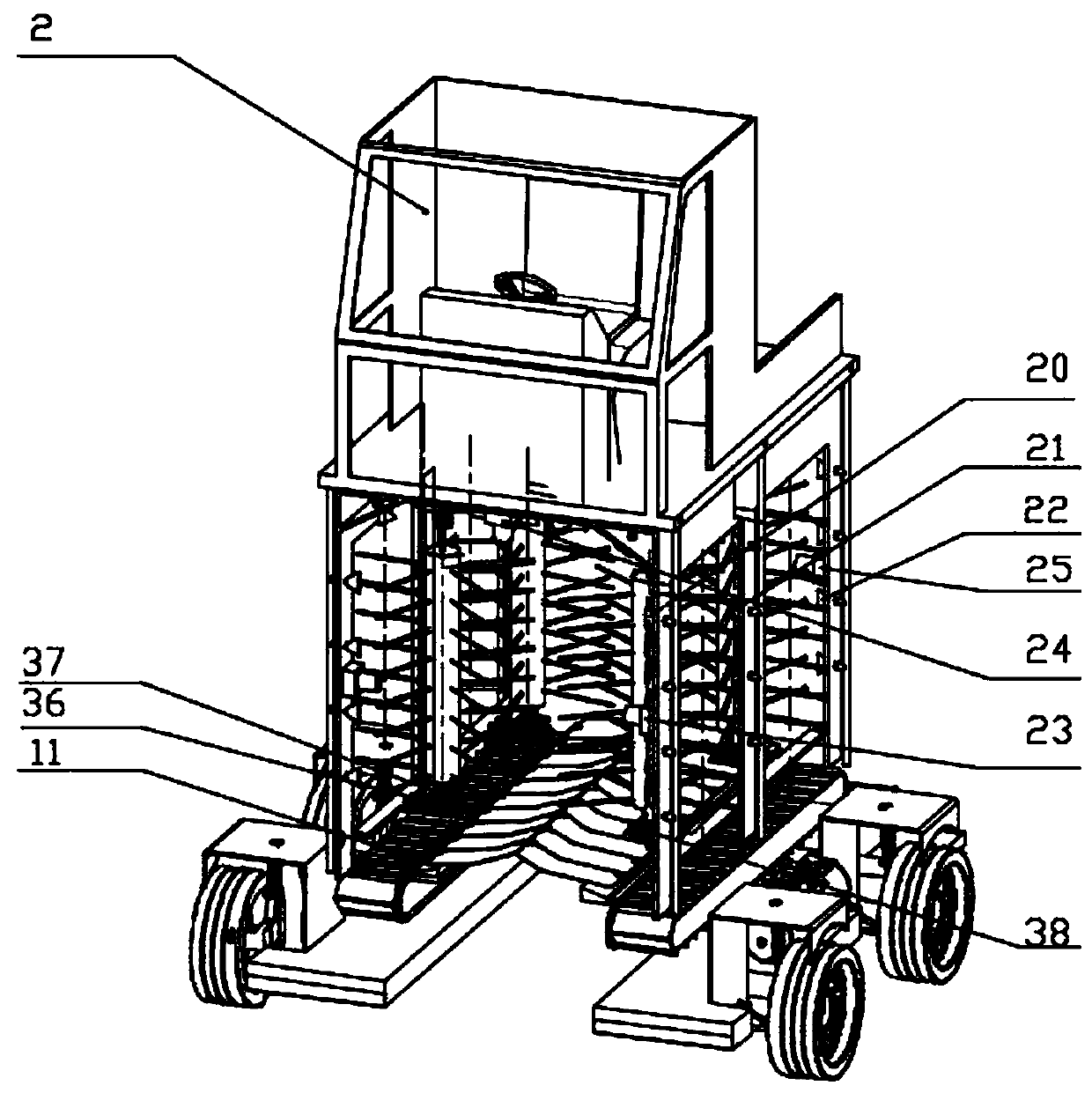 Pneumatic assisted type precise berry harvesting device and method