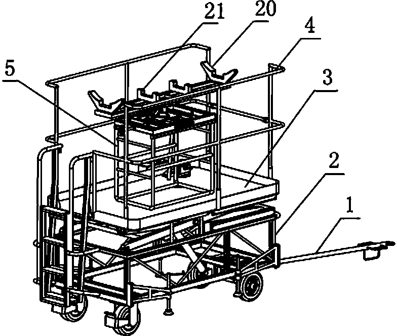 Hanging object lifting and installing car