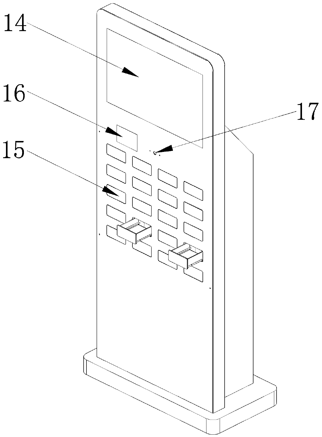 Vehicle key taking equipment, vehicle key intelligent management and control system and use method