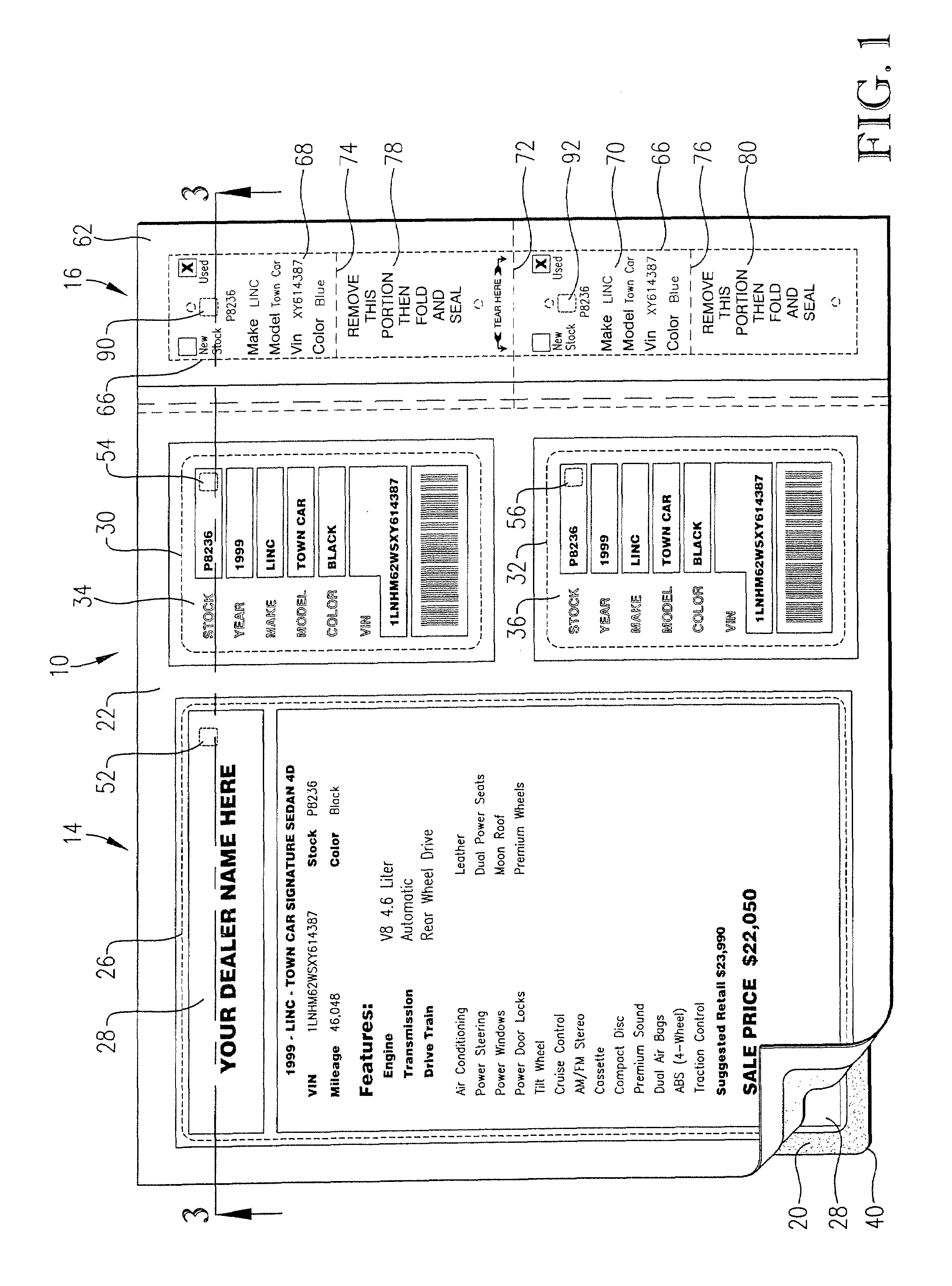 Automobile identification labeling and tracking system