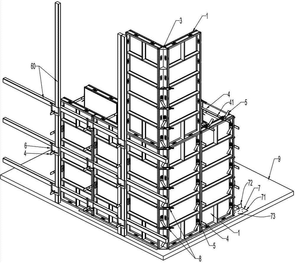 Steel frame formwork assembly