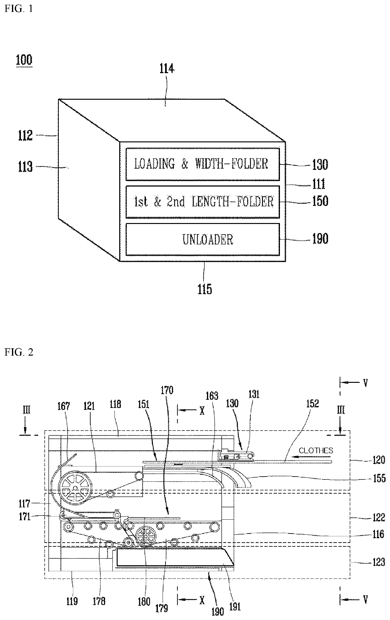 Clothes folding machine