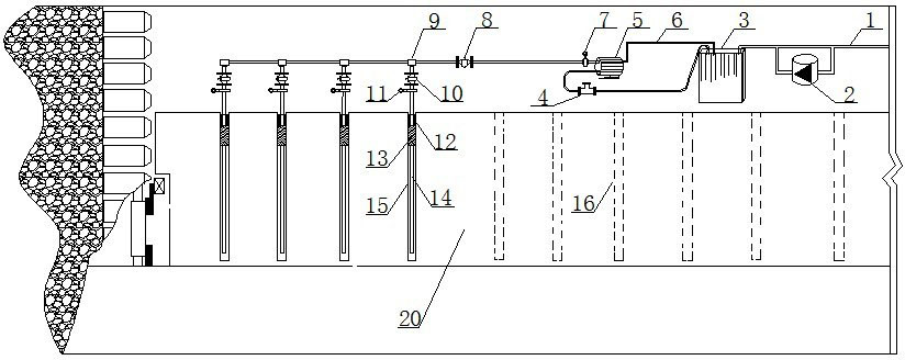 Coal seam water infusion device with high ground pressure, low porosity and low permeability and using process thereof