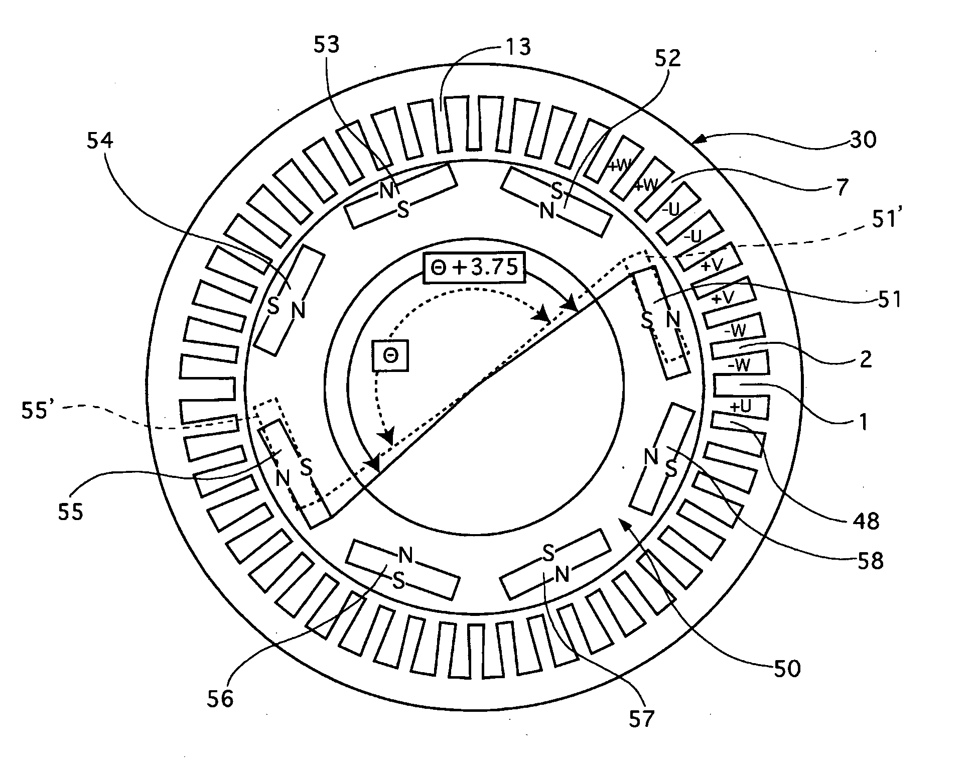 Synchronous electric machine