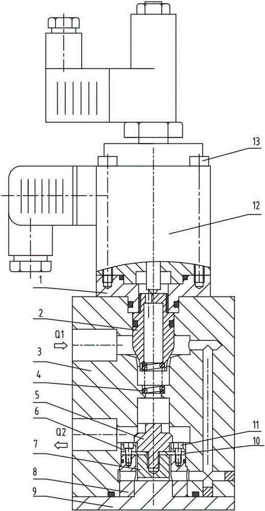 Seawater hydraulic proportional flow control valve