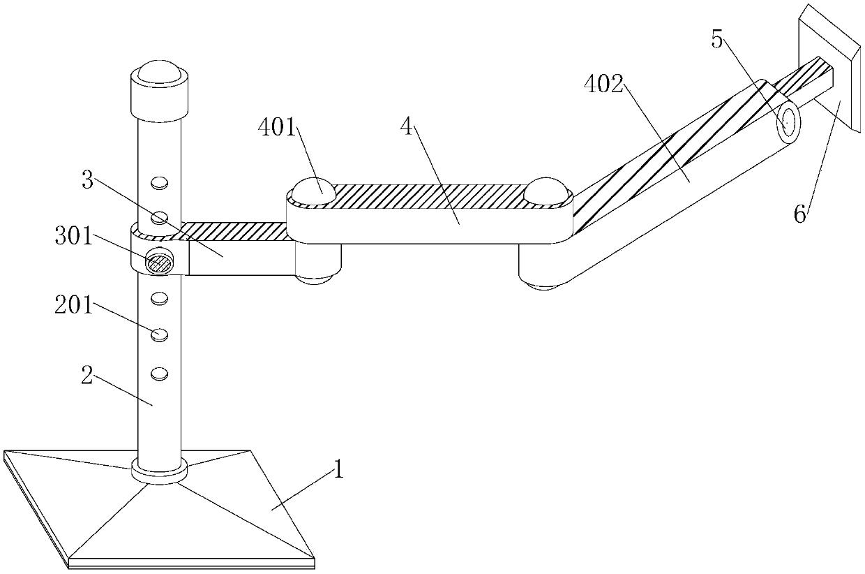 Support structure of computer screen