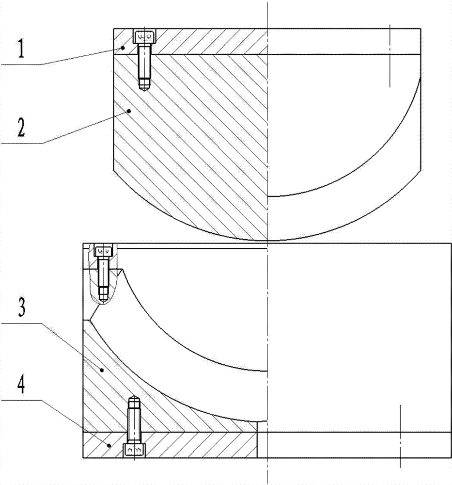 Single-welding bend pressing and molding method