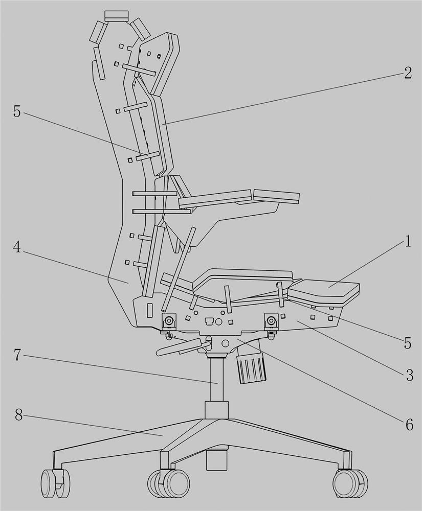 Modularized light-emitting engineering chair