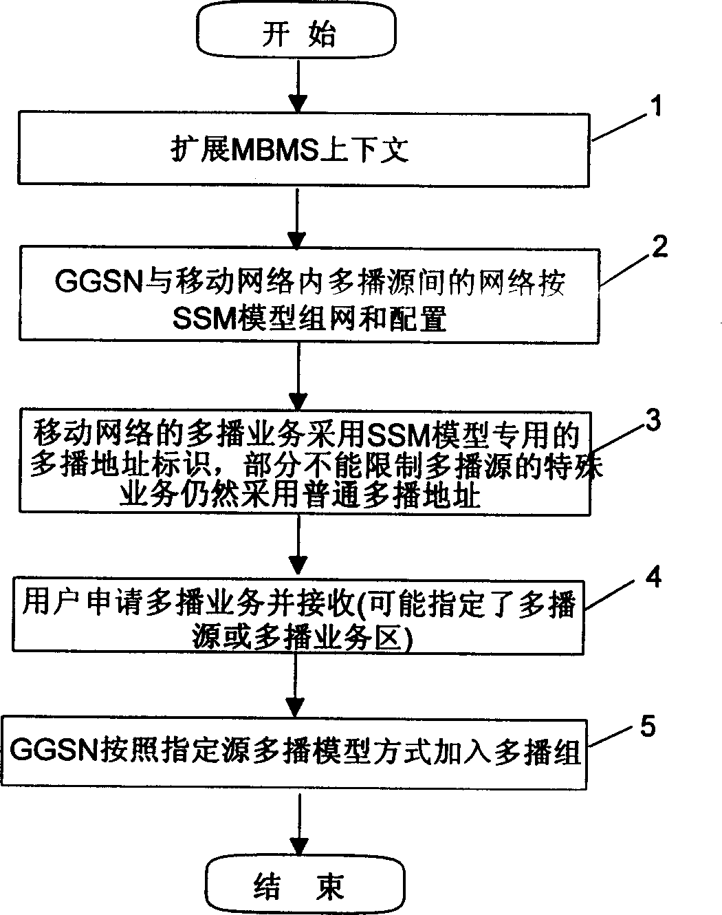 Method for managing broadcast of multi-broadcast service source in mobile network