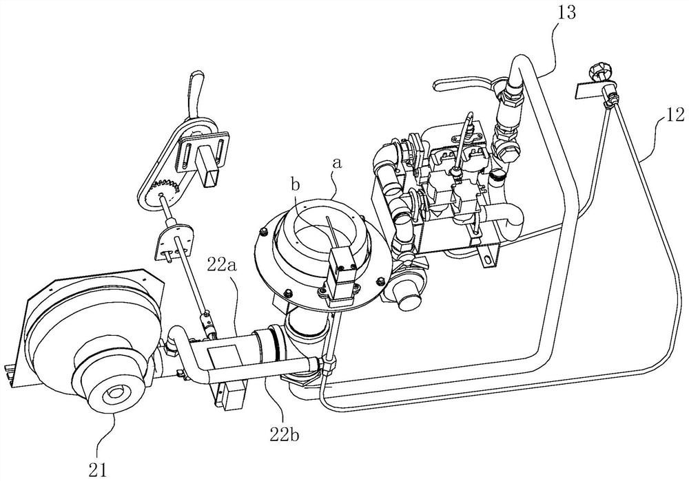 Air-gas linkage control device with function of controlling gas by air