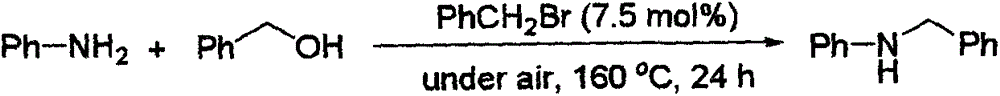 Green method for preparing amine derivatives from alcohols and amines