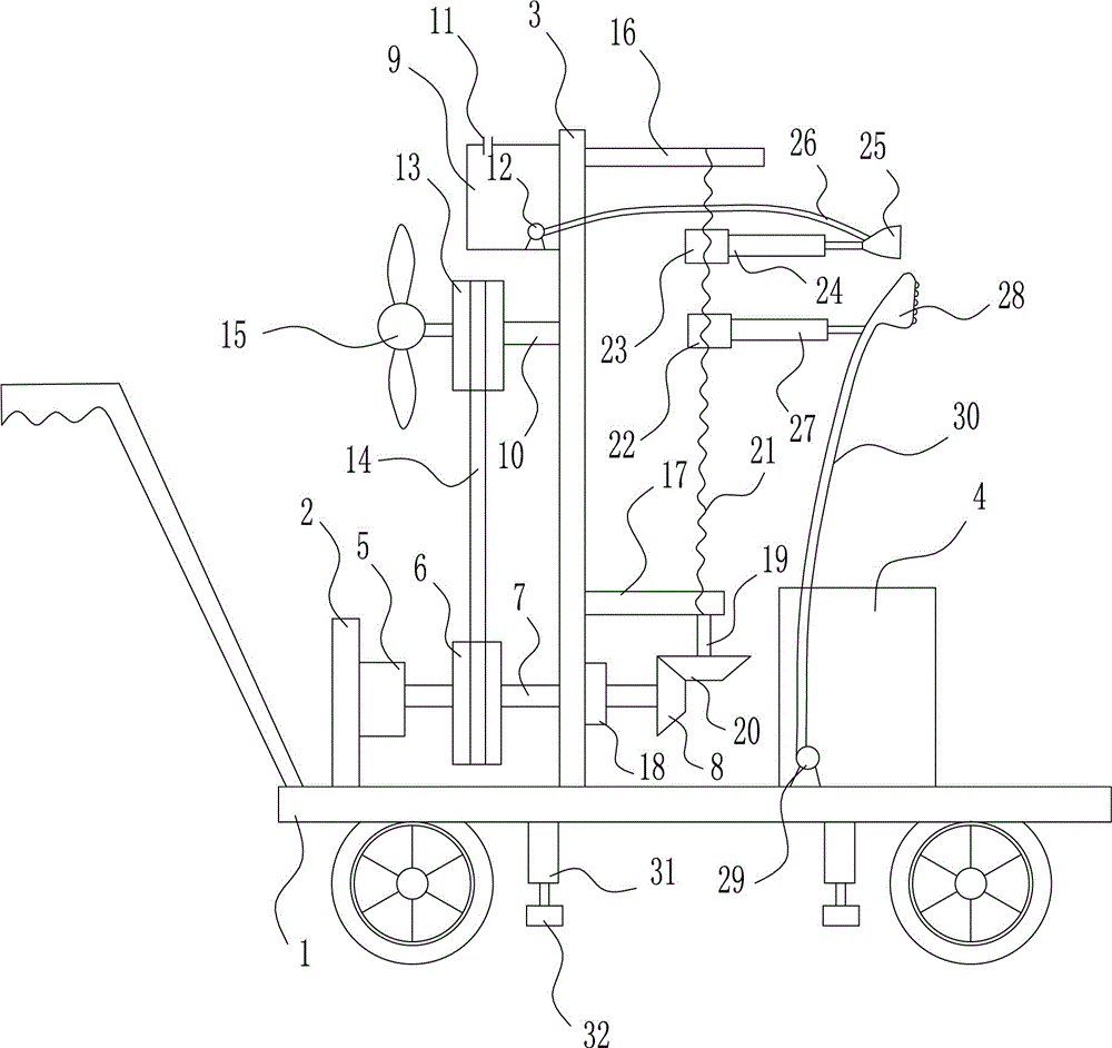 Multifunctional energy-saving paint spraying device for building