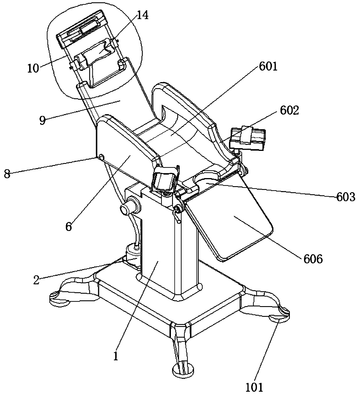 Airway opening device for gynecological uterine cavity surgery operation