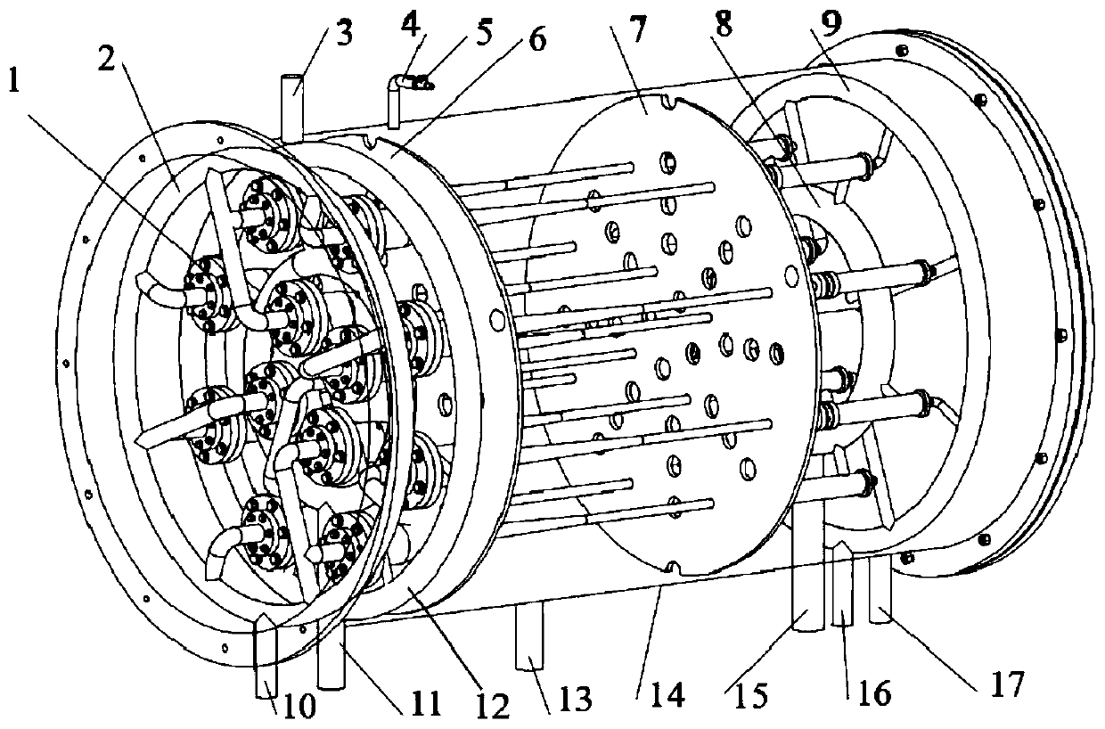 Liquid-liquid-solid three-phase separation device for waste oil