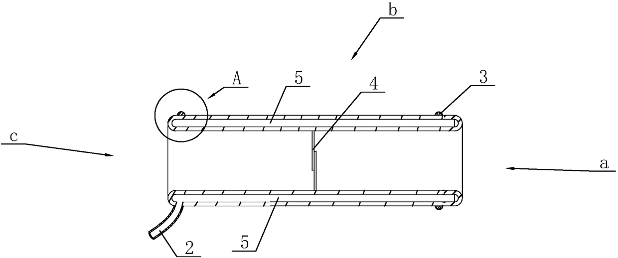 An inflation type passage device used for taking out a tumor sample per anum after colorectal surgery