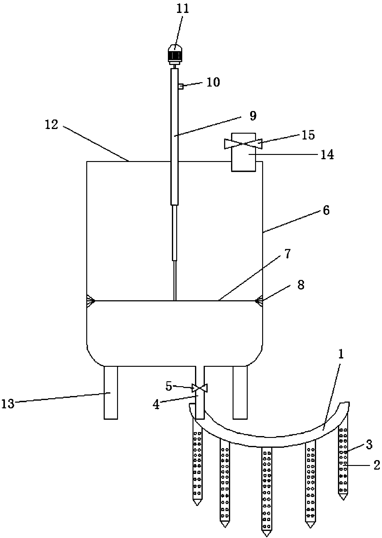 Semicircular mulberry fertilization device