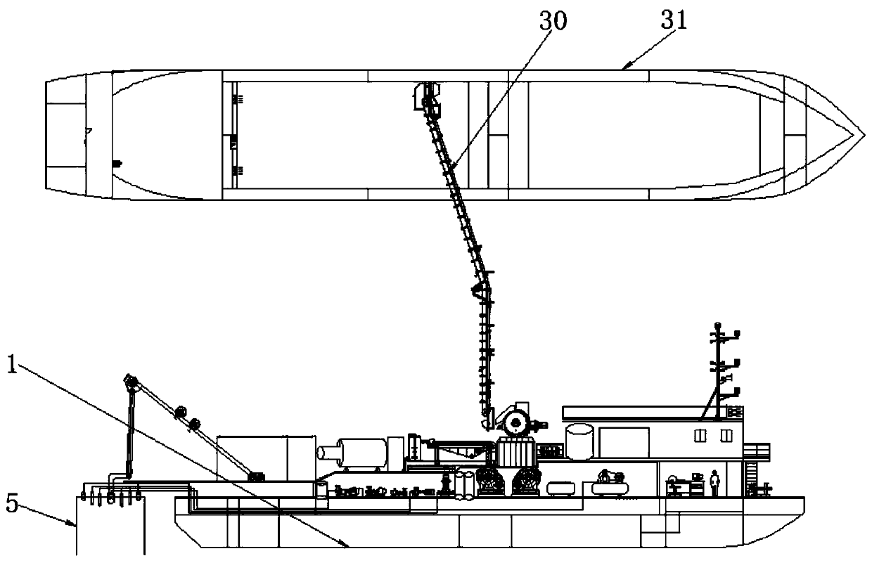 Rice washing bucket type continuous type multifunctional integrated dredging and water ecology repair ship