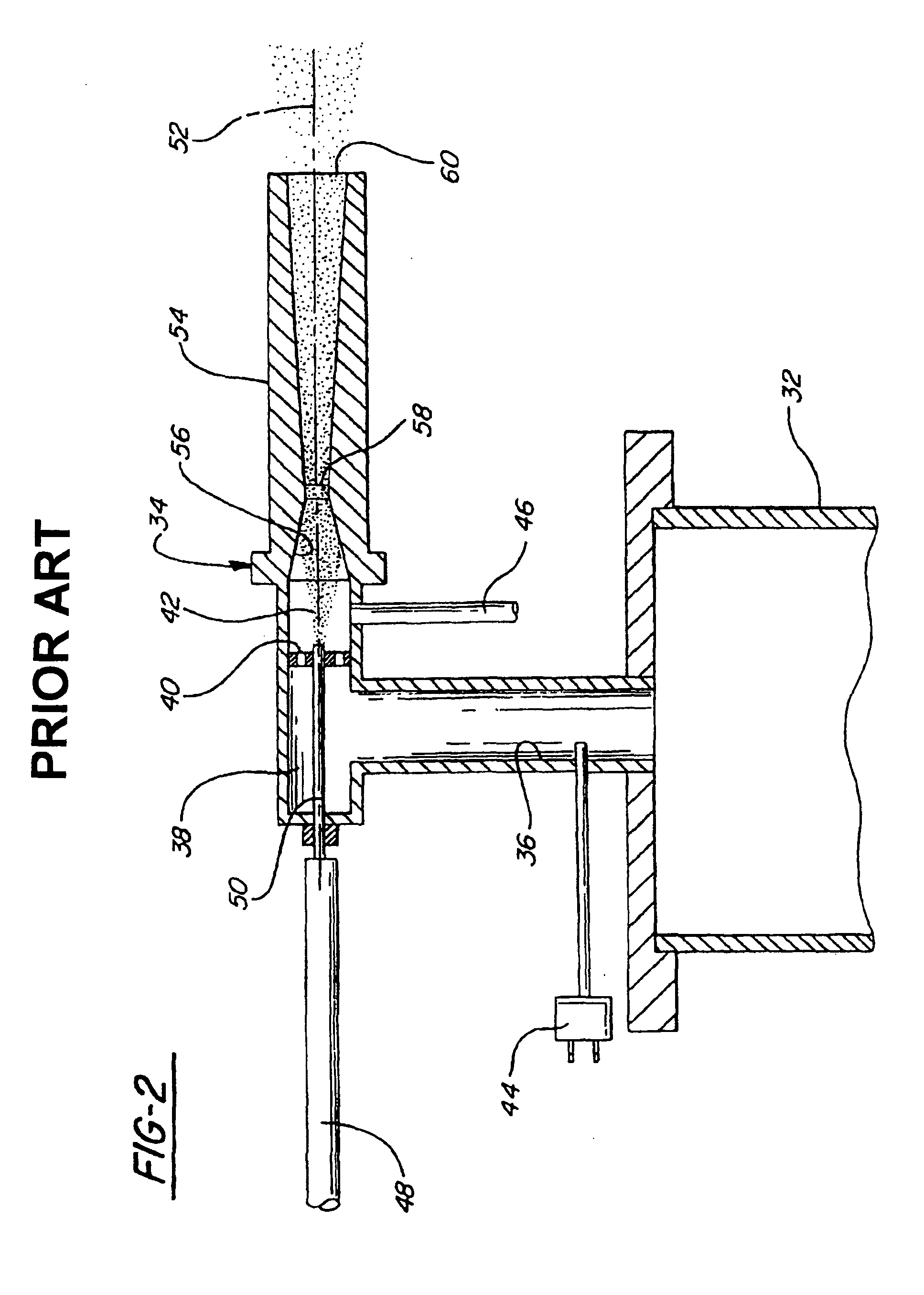 Coaxial low pressure injection method and a gas collimator for a kinetic spray nozzle