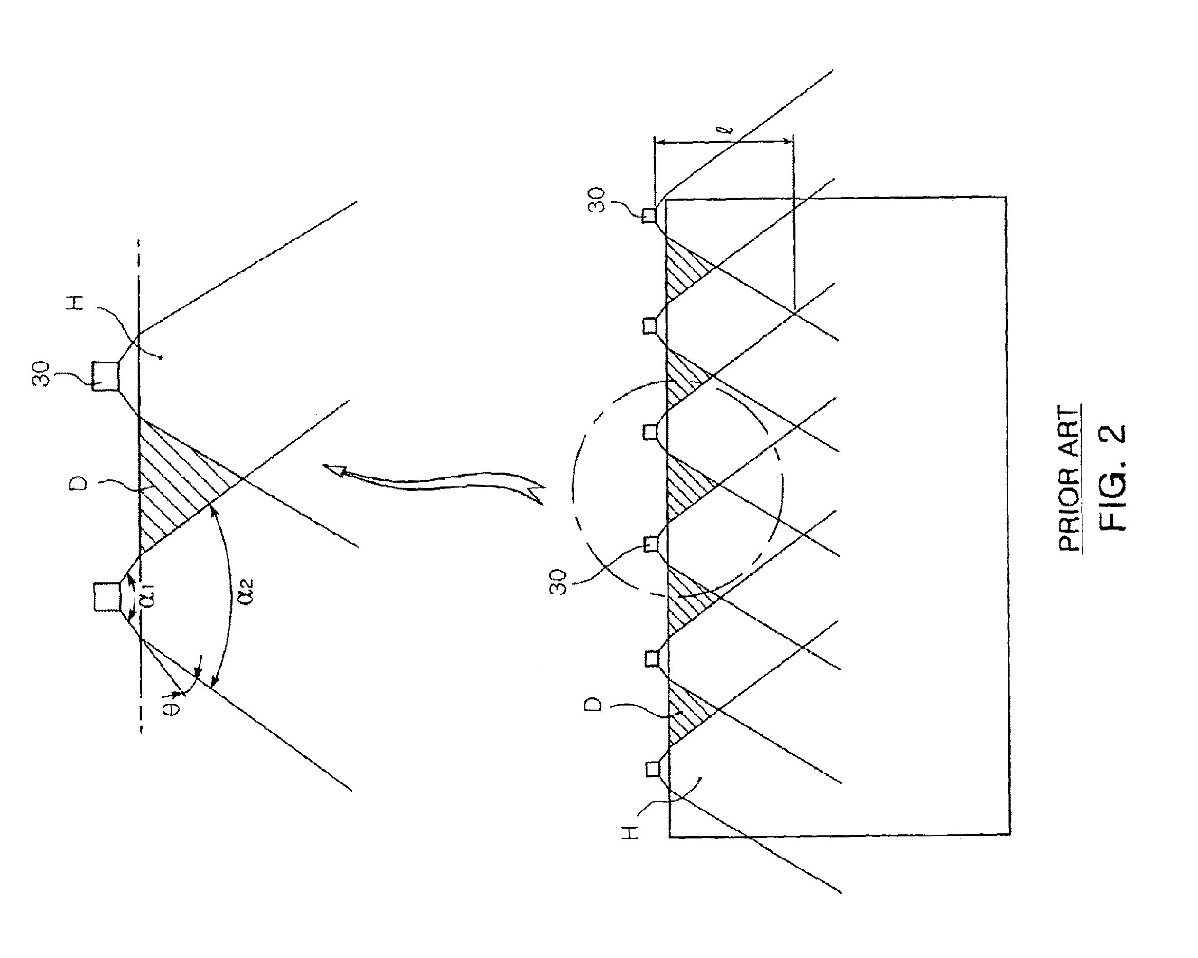 Asymmetric serrated edge light guide film having circular base segments