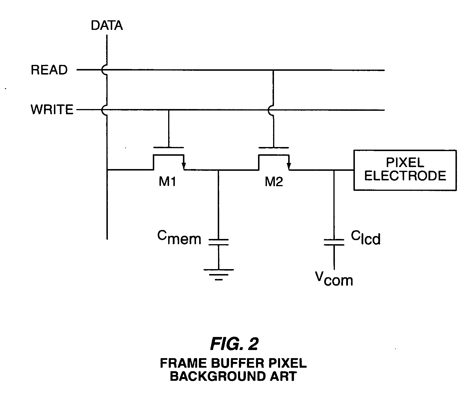 Frame buffer pixel circuit for liquid crystal display