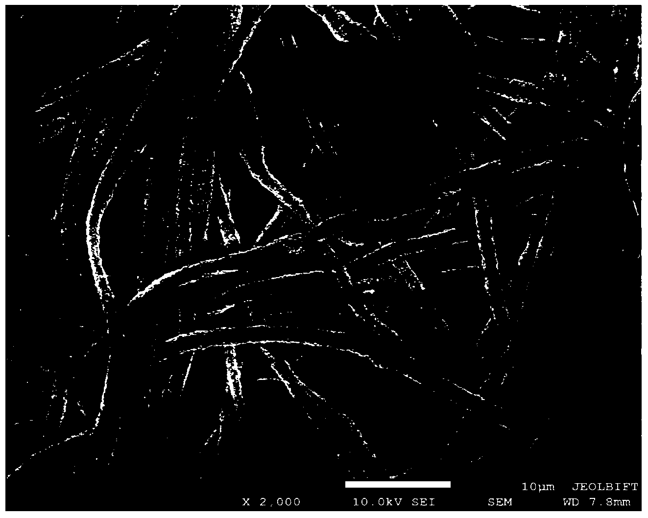 Efficient oil and water separation composite fiber film and preparation method thereof