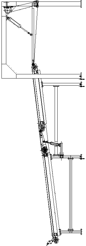 Automatic output device of rotary cutter veneer production line