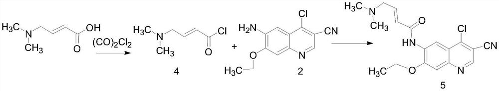 A kind of preparation method of neratinib impurity d