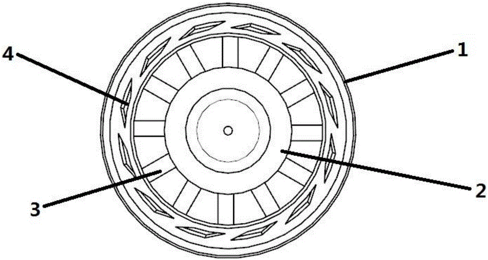 Integrated afterburner provided with deflected rectification support plate