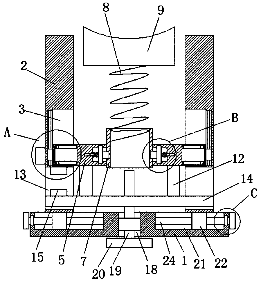 Brush adjusting device and method