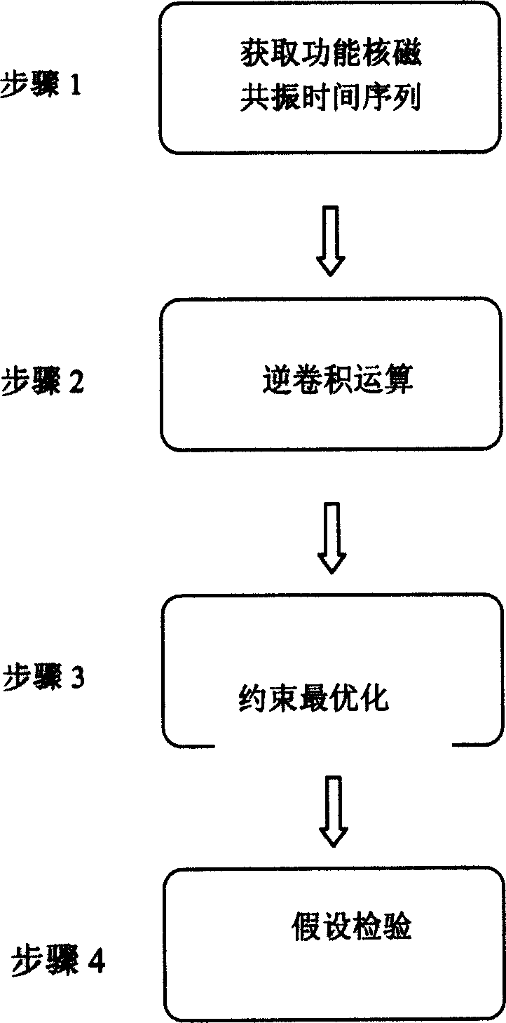 Time series analysis method of nuclear magnetic resonance for brain functions based on constrained optimization