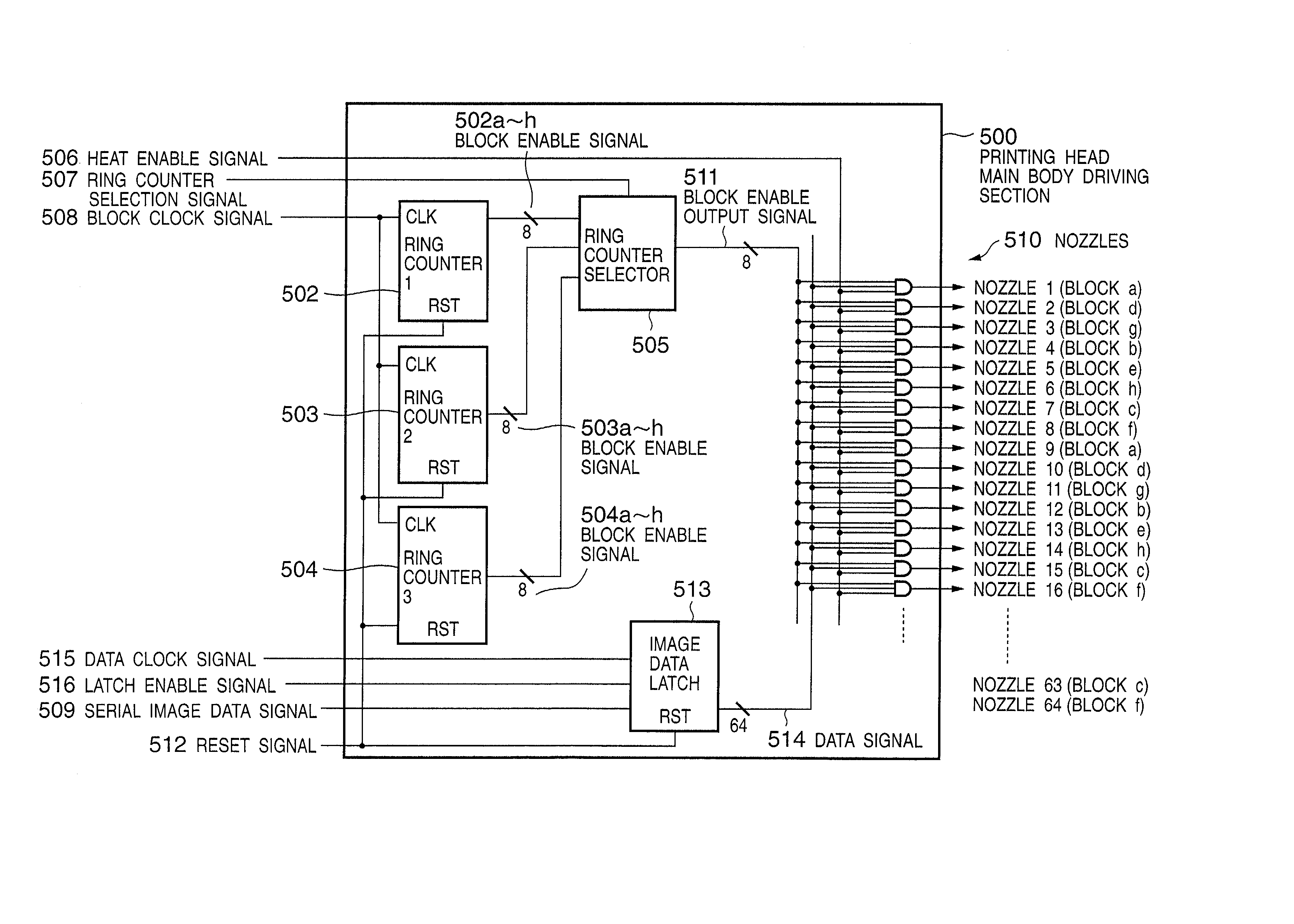 Printing head, image printing apparatus using the same, and control method therefor