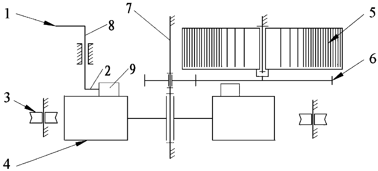 A coil spring-driven wire rope winding mechanism based on pulley group rope arrangement