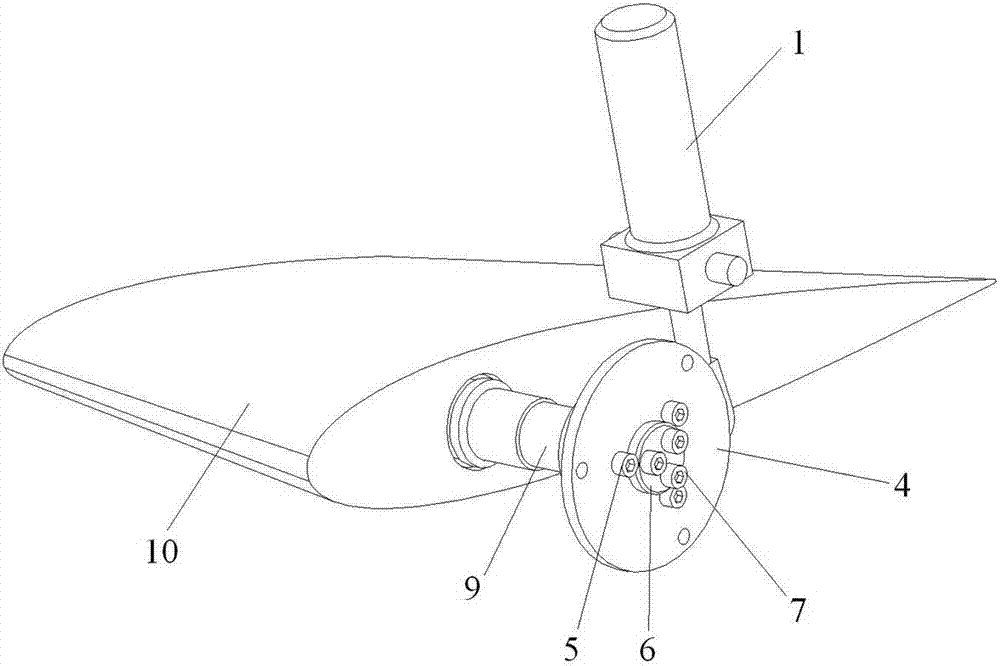 Fin-tilting limiting device for ultraminiature fin stabilizer