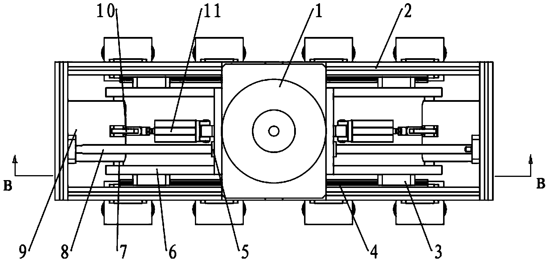 Sucking disc tongs device of robot palletizer