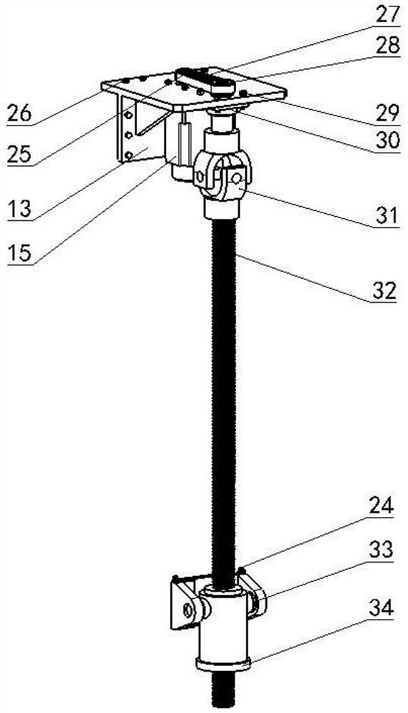 An electric forklift universal cross shaft lead screw lifting gantry system