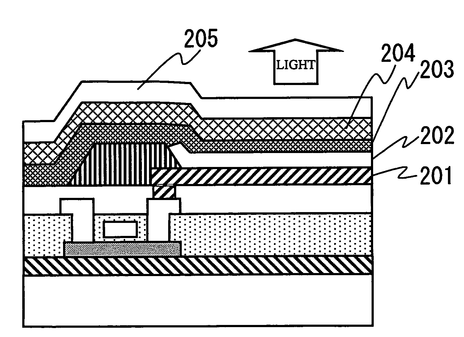 Organic light emitting diode display with insulating film which contains SiO