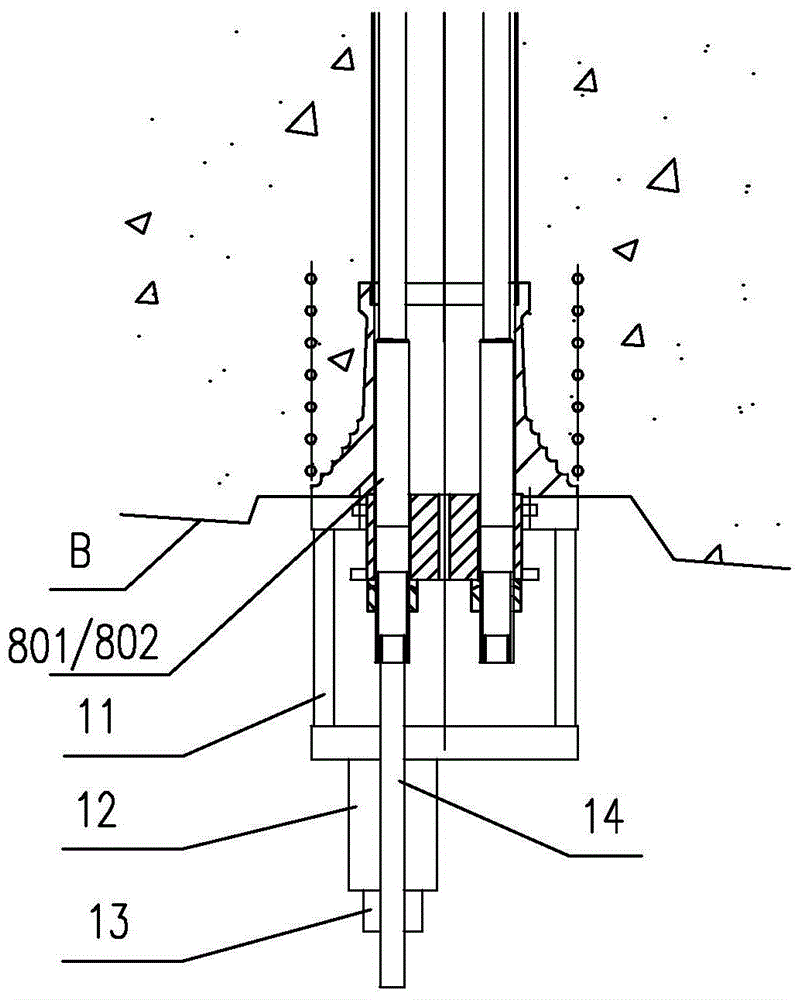 Multi-strand finished cable anchorage prestressed anchorage device and its construction method