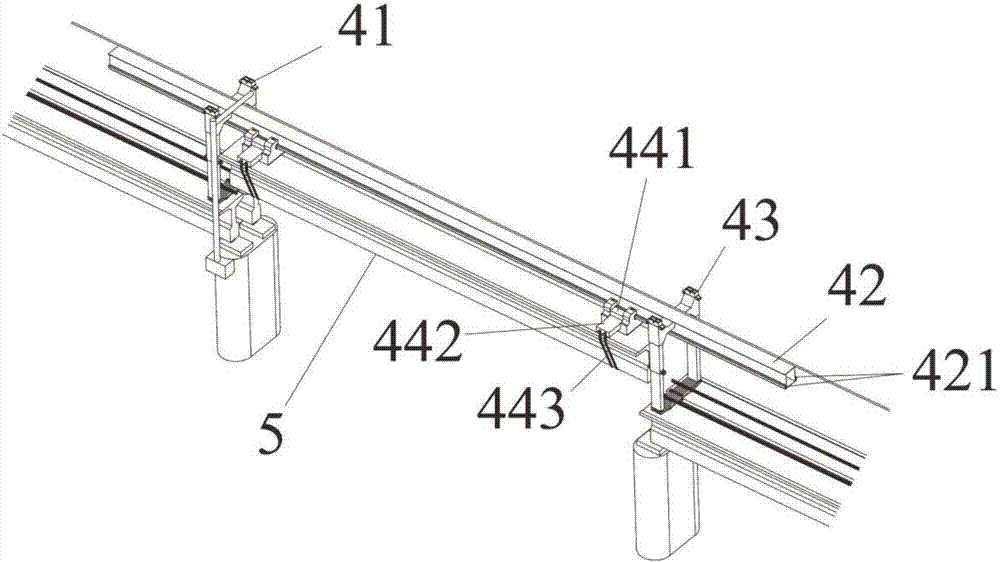 Beam replacement construction system of double-T beam bridge