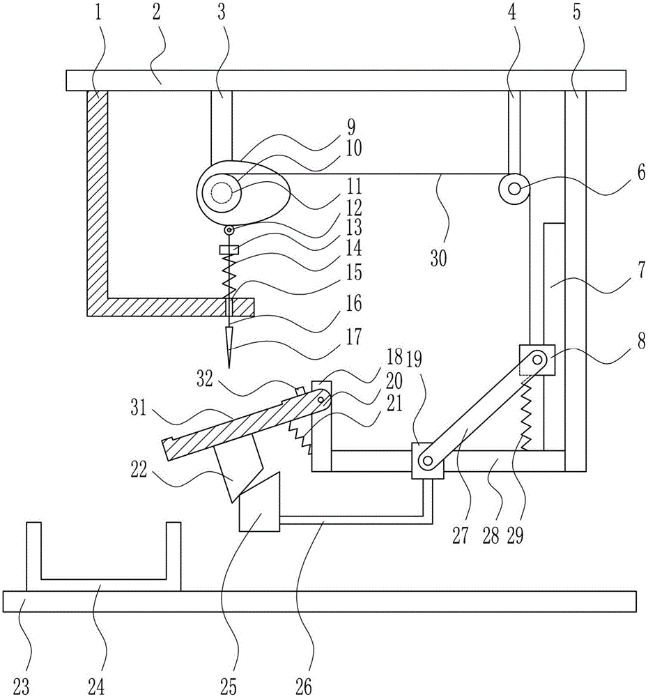 Tailoring carton rapid punching device