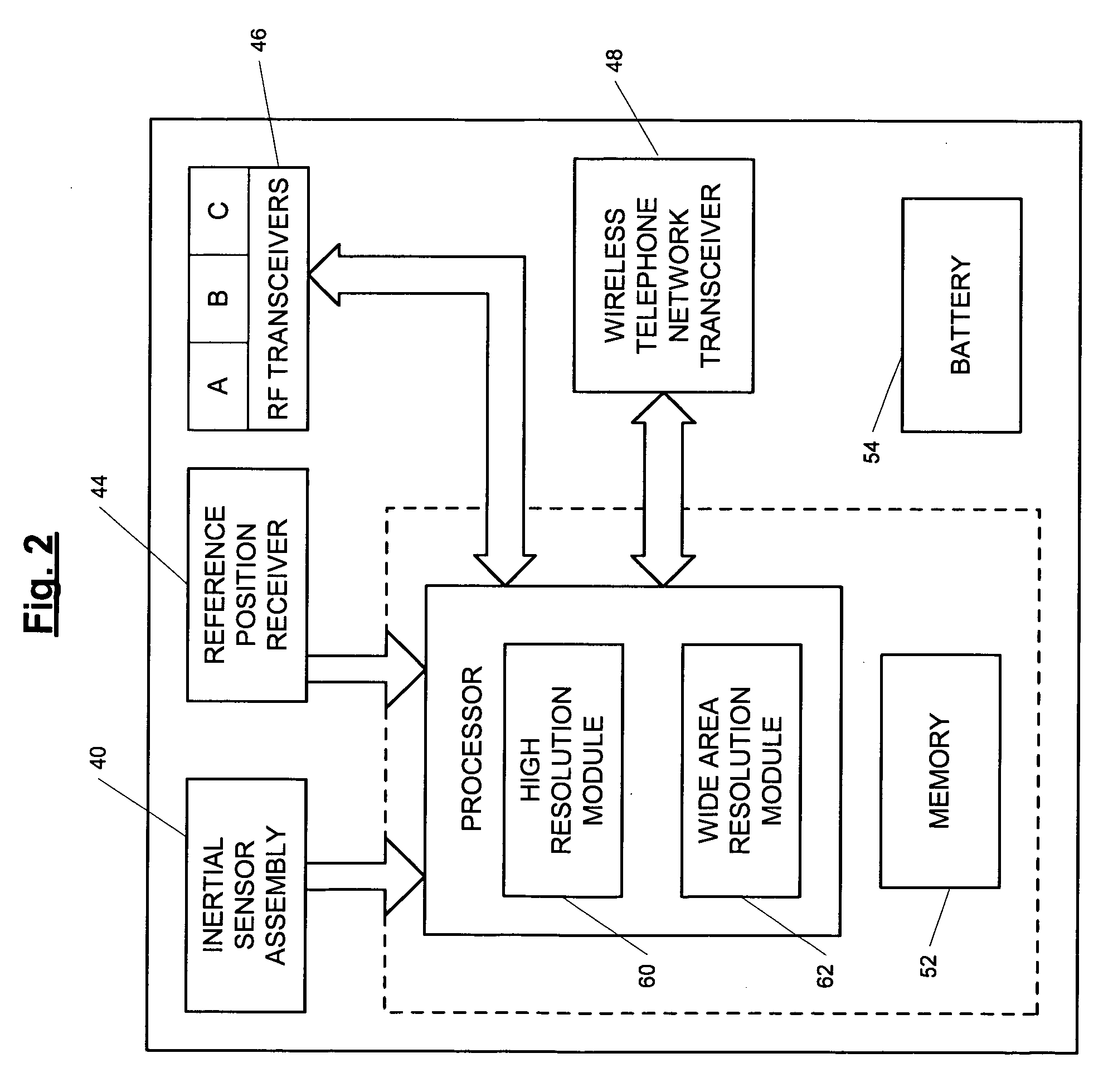 Position-tracking device for position-tracking system