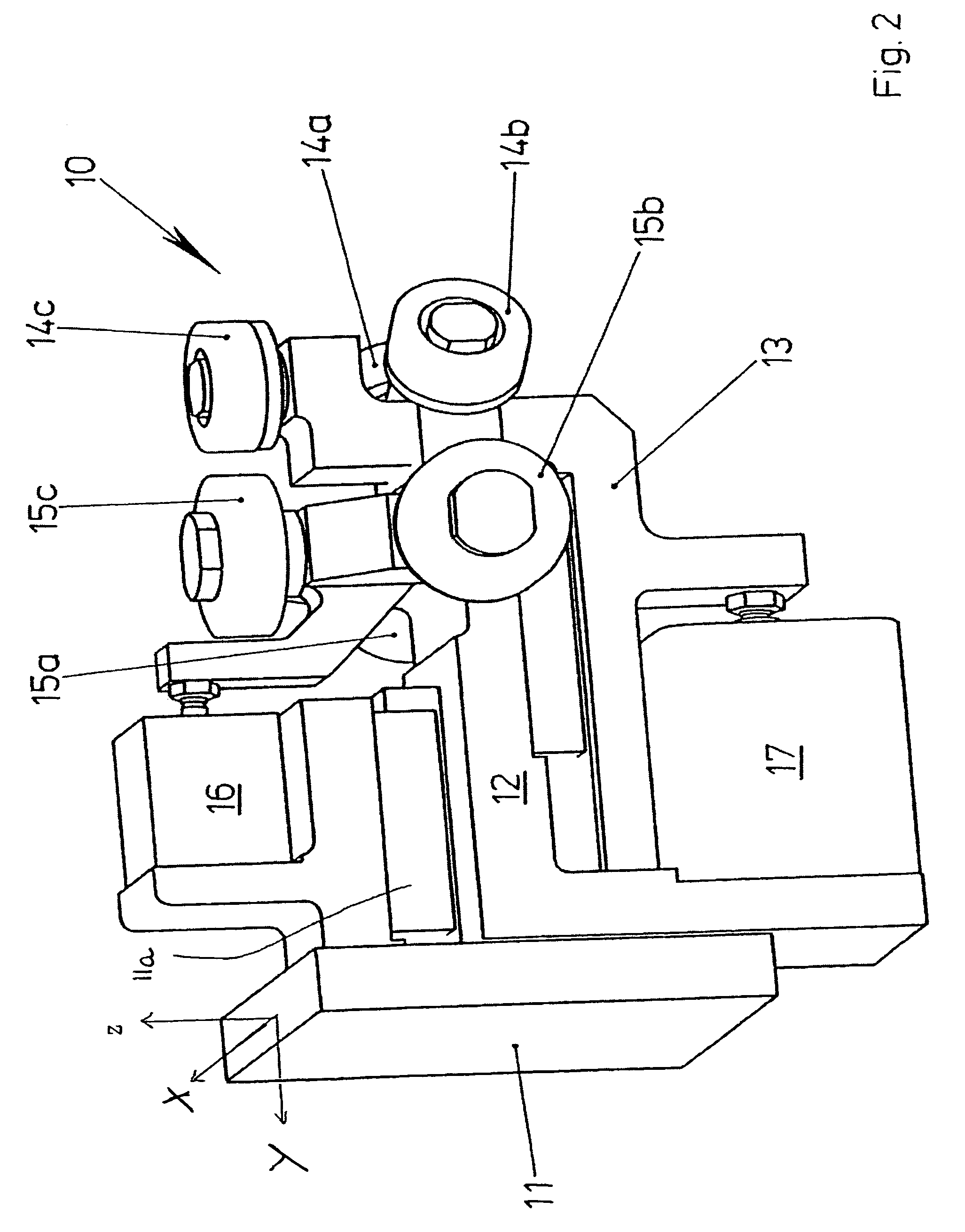 Flanging device and flanging method with component protection